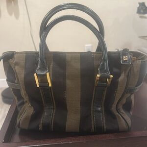 Fendi Pequin Stripe Mini  Bag